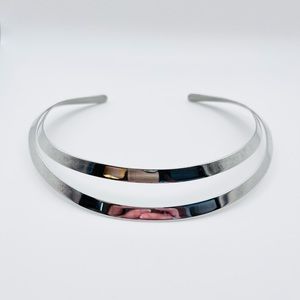 MILOR ITALY Silver over Bronze Collar Necklace